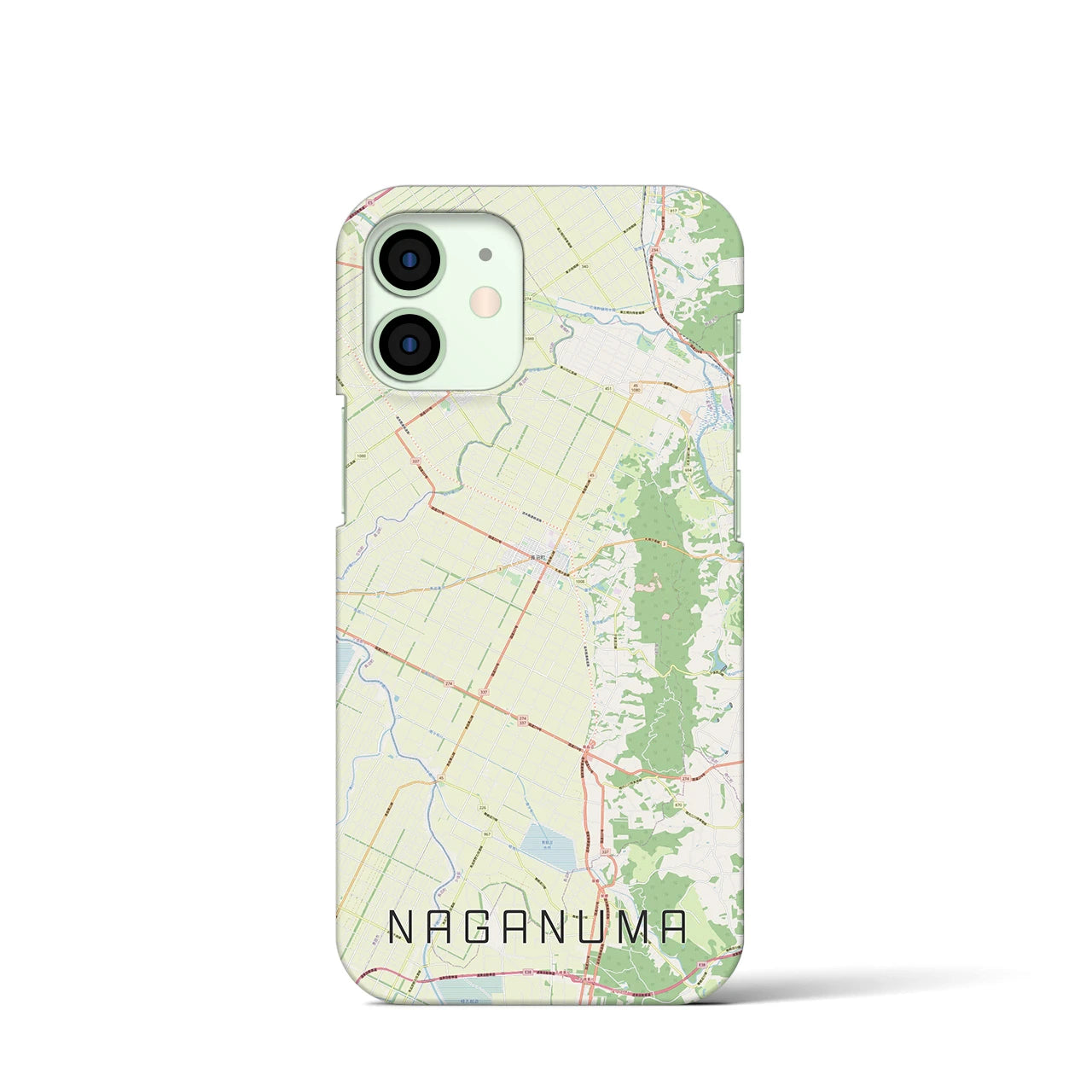 【長沼（北海道）】地図柄iPhoneケース（バックカバータイプ）