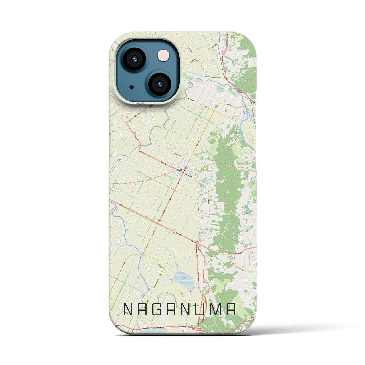 【長沼（北海道）】地図柄iPhoneケース（バックカバータイプ）