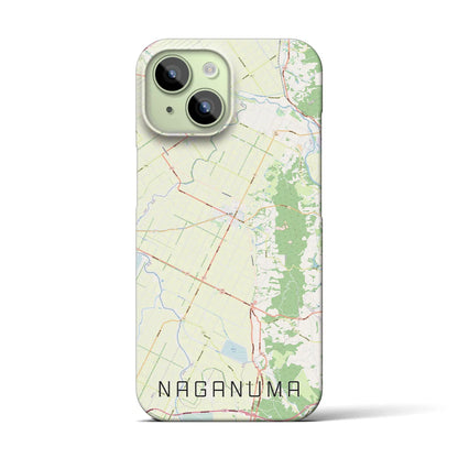 【長沼（北海道）】地図柄iPhoneケース（バックカバータイプ）