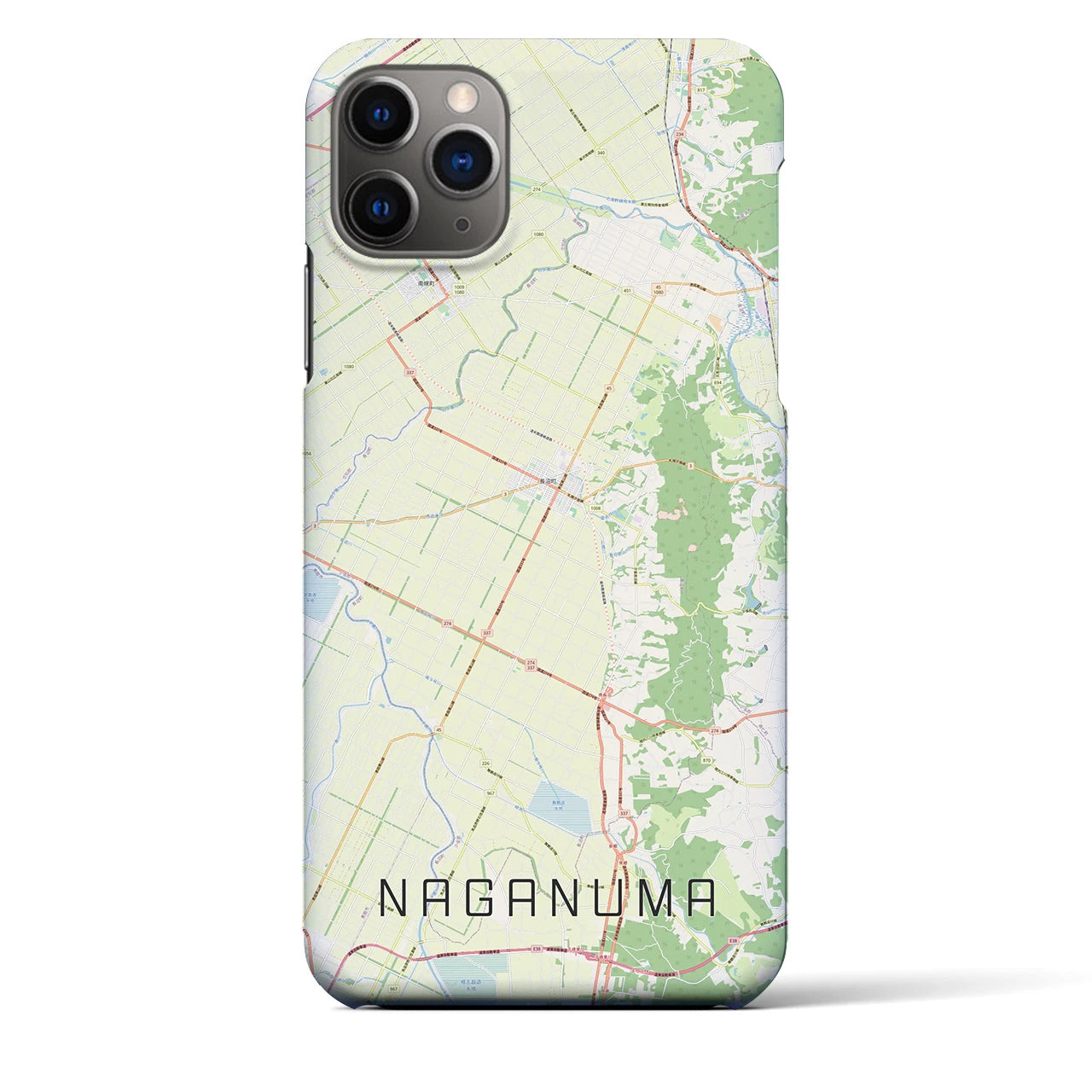 【長沼（北海道）】地図柄iPhoneケース（バックカバータイプ）