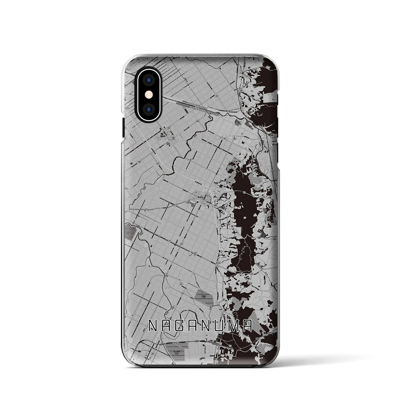 【長沼（北海道）】地図柄iPhoneケース（クリアタイプ）