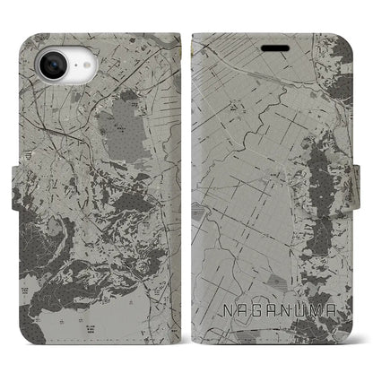 【長沼（北海道）】地図柄iPhoneケース（手帳タイプ）