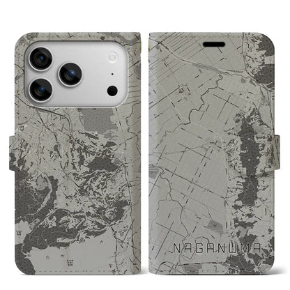 【長沼（北海道）】地図柄iPhoneケース（手帳タイプ）