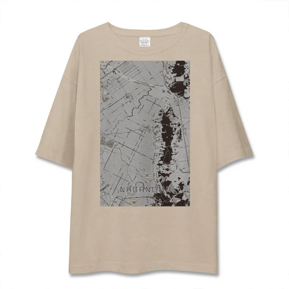 【長沼（北海道）】地図柄ビッグシルエットTシャツ