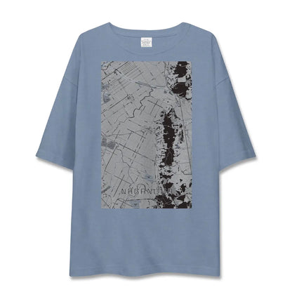 【長沼（北海道）】地図柄ビッグシルエットTシャツ