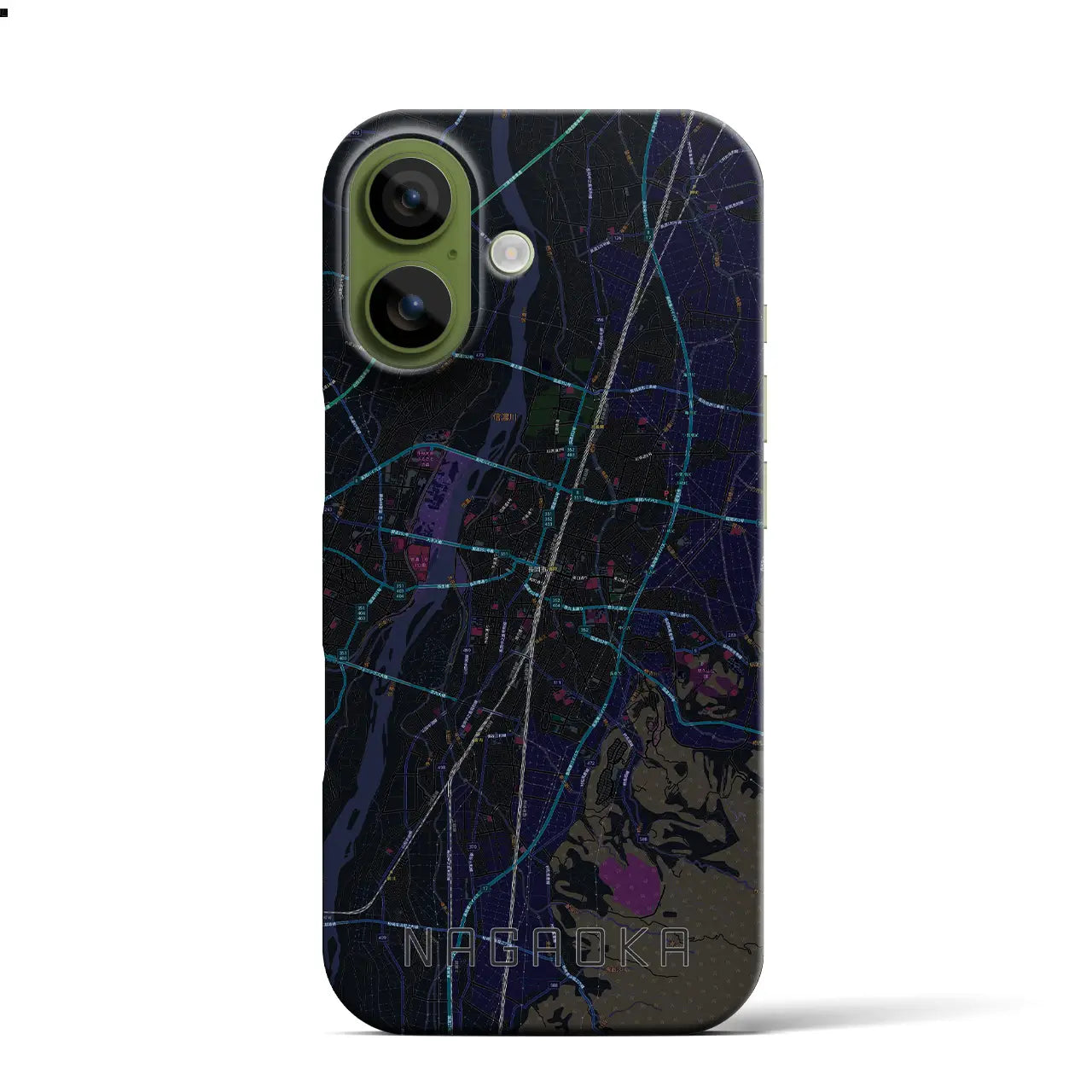 【長岡（新潟県）】地図柄iPhoneケース（バックカバータイプ）