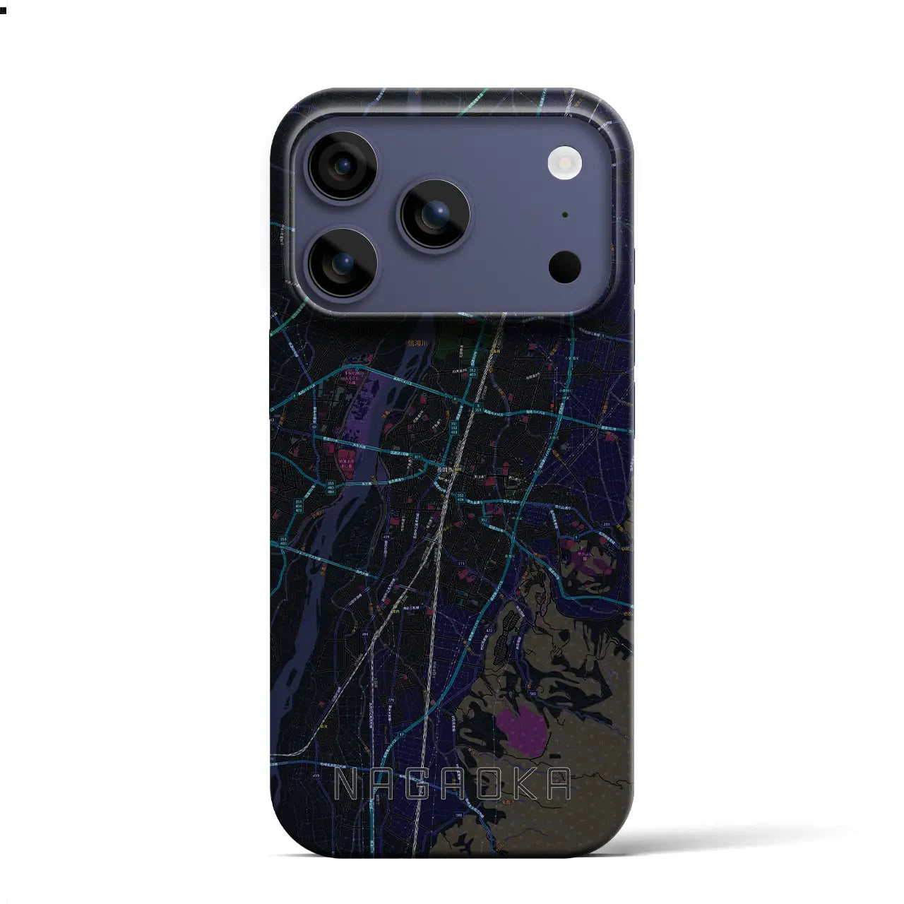 【長岡（新潟県）】地図柄iPhoneケース（バックカバータイプ）