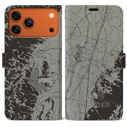 【長岡（新潟県）】地図柄iPhoneケース（手帳タイプ）