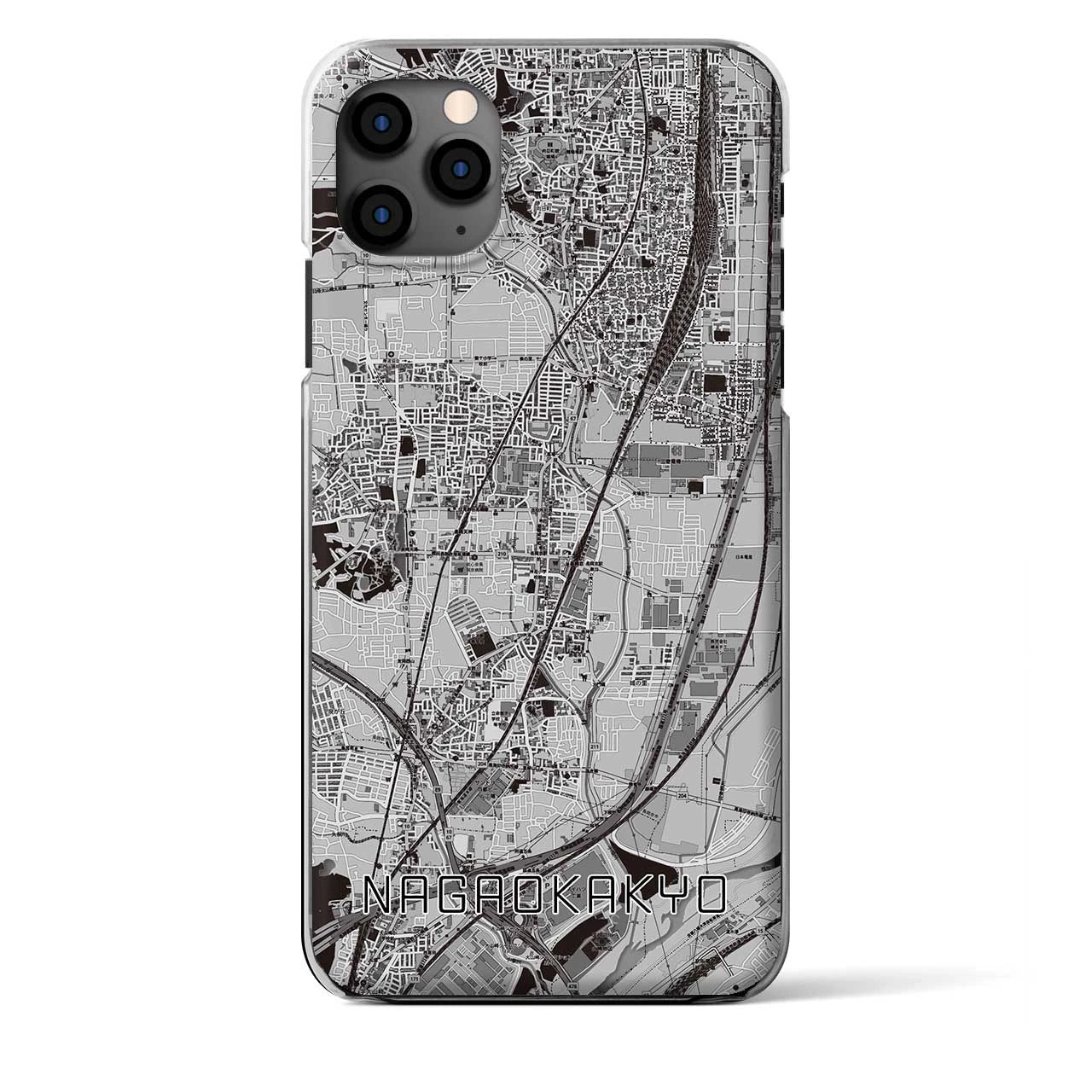 【長岡京（京都府）】地図柄iPhoneケース（クリアタイプ）