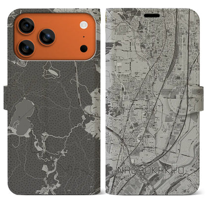 【長岡京（京都府）】地図柄iPhoneケース（手帳タイプ）