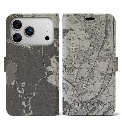 【長岡京（京都府）】地図柄iPhoneケース（手帳タイプ）