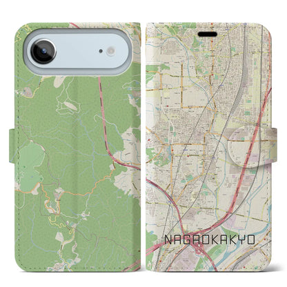 【長岡京（京都府）】地図柄iPhoneケース（手帳タイプ）