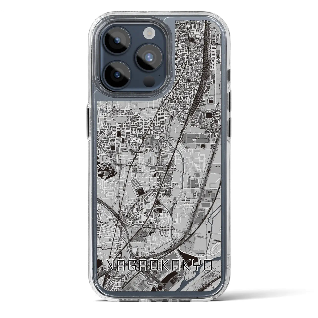 【長岡京（京都府）】地図柄iPhoneケース（MagSafeタイプ）