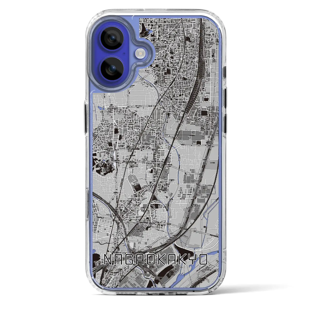 【長岡京（京都府）】地図柄iPhoneケース（MagSafeタイプ）