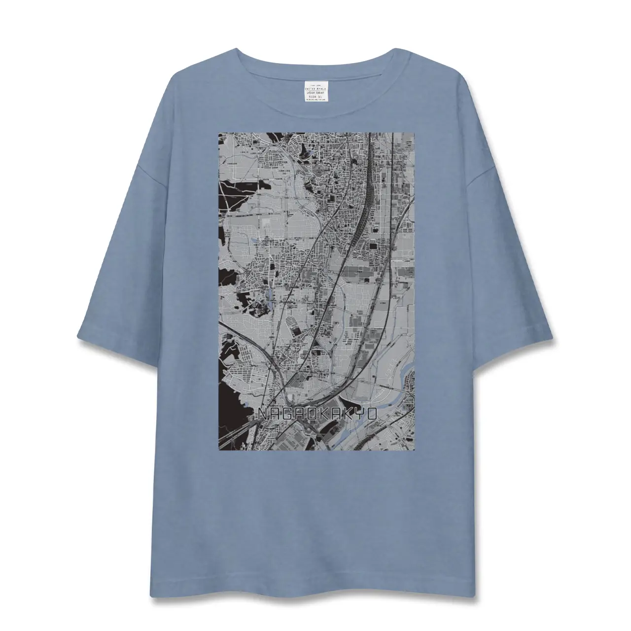 【長岡京（京都府）】地図柄ビッグシルエットTシャツ
