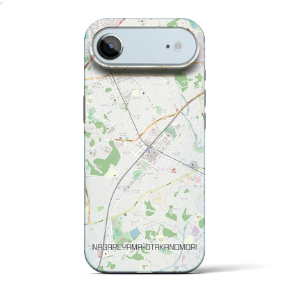 【流山おおたかの森（千葉県）】地図柄iPhoneケース（バックカバータイプ）