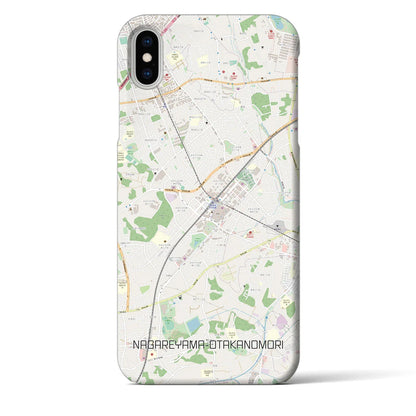 【流山おおたかの森（千葉県）】地図柄iPhoneケース（バックカバータイプ）