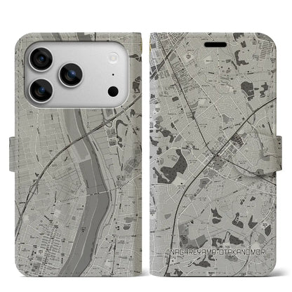 【流山おおたかの森（千葉県）】地図柄iPhoneケース（手帳タイプ）