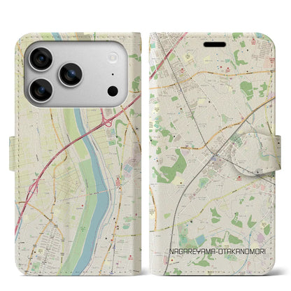 【流山おおたかの森（千葉県）】地図柄iPhoneケース（手帳タイプ）