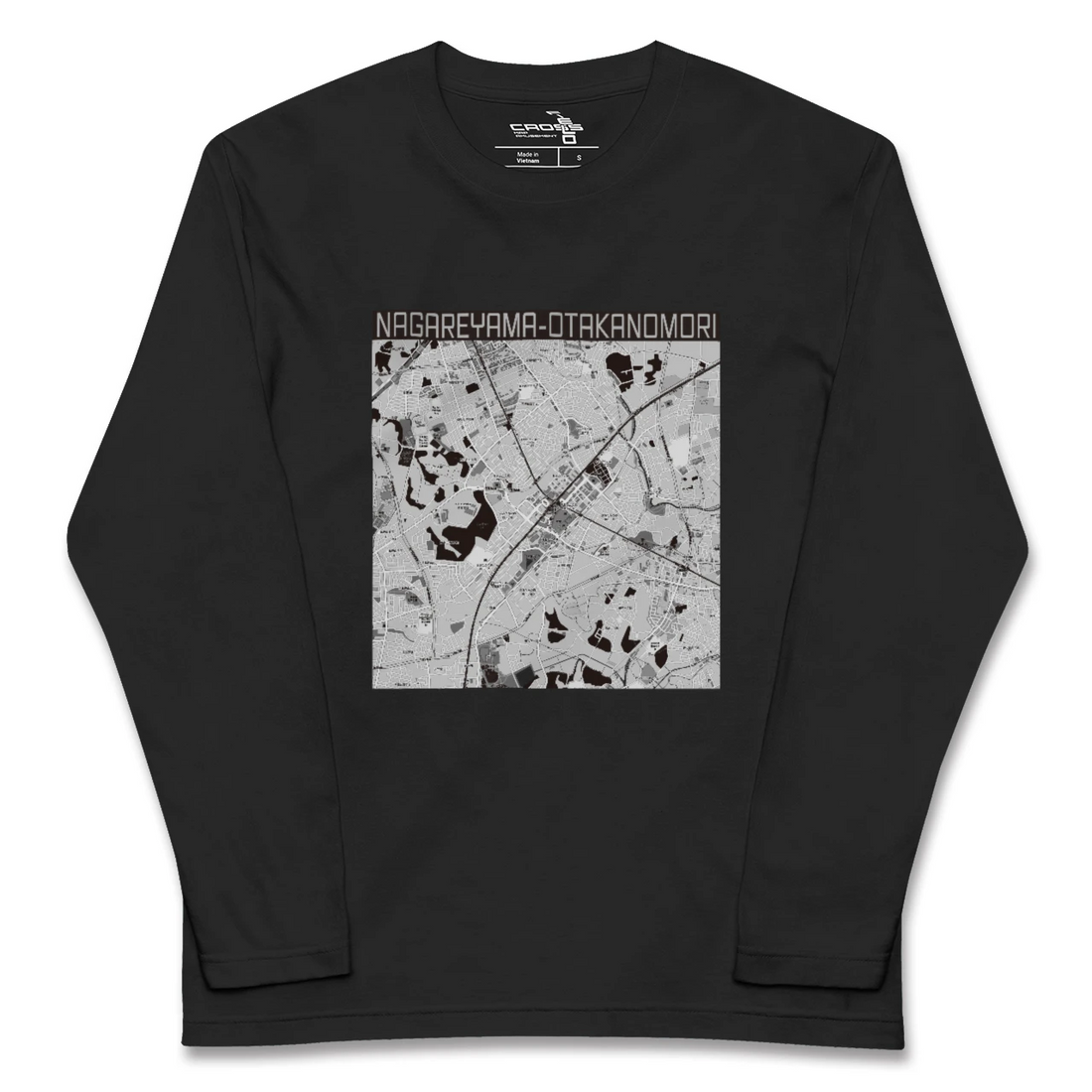 【流山おおたかの森（千葉県）】地図柄ロングスリーブTシャツ