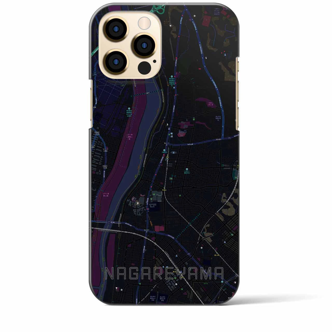 【流山（千葉県）】地図柄iPhoneケース（バックカバータイプ）