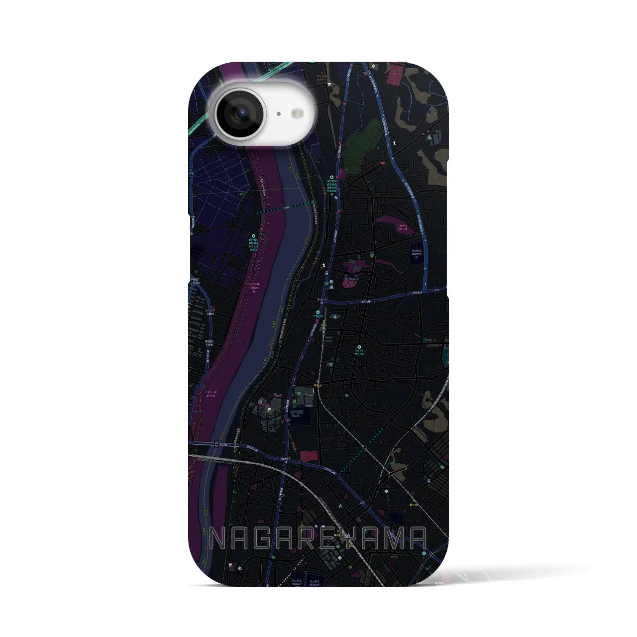 【流山（千葉県）】地図柄iPhoneケース（バックカバータイプ）