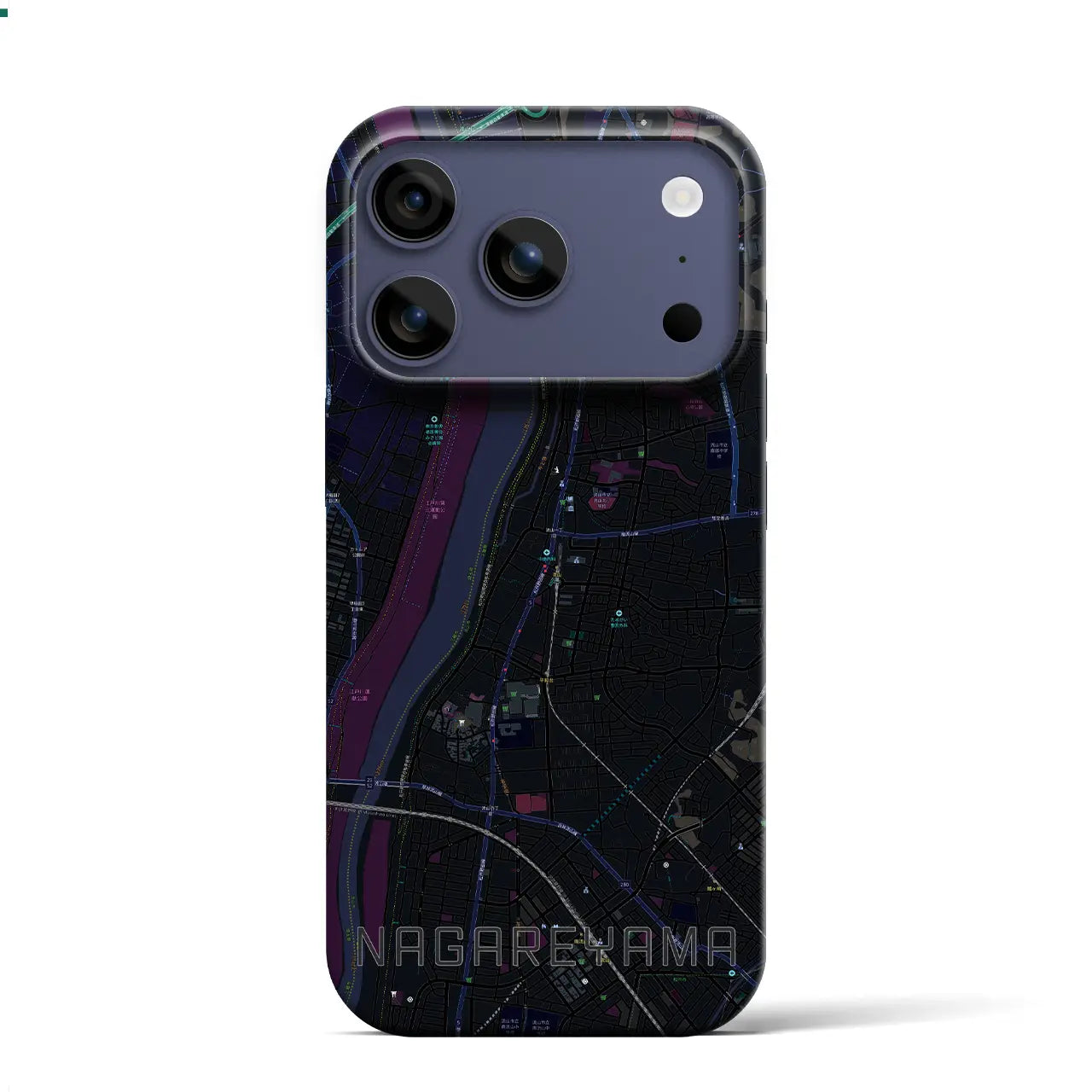 【流山（千葉県）】地図柄iPhoneケース（バックカバータイプ）