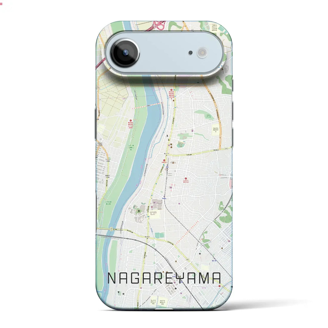 【流山（千葉県）】地図柄iPhoneケース（バックカバータイプ）ナチュラル・iPhone 17 Pro Max 用