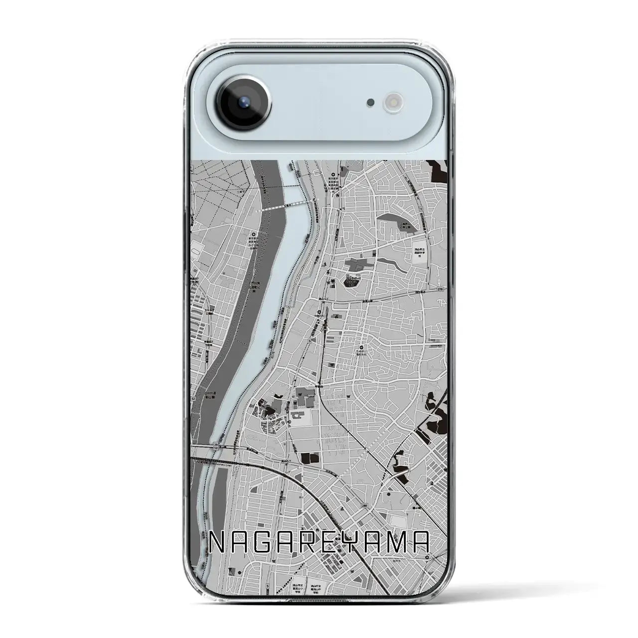 【流山（千葉県）】地図柄iPhoneケース（クリアタイプ）