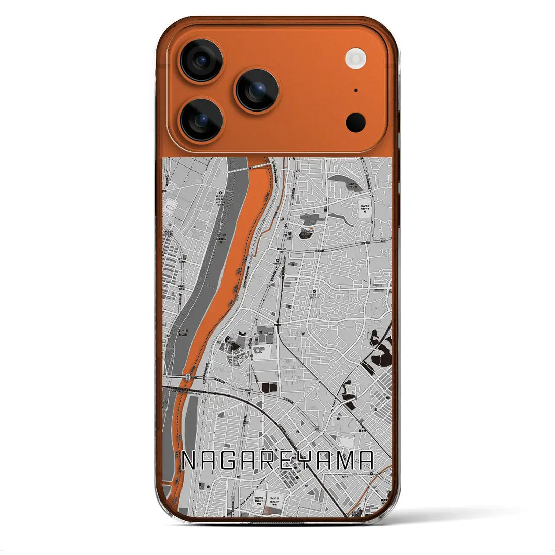 【流山(千葉県)】地図柄iPhoneケース(クリアタイプ)