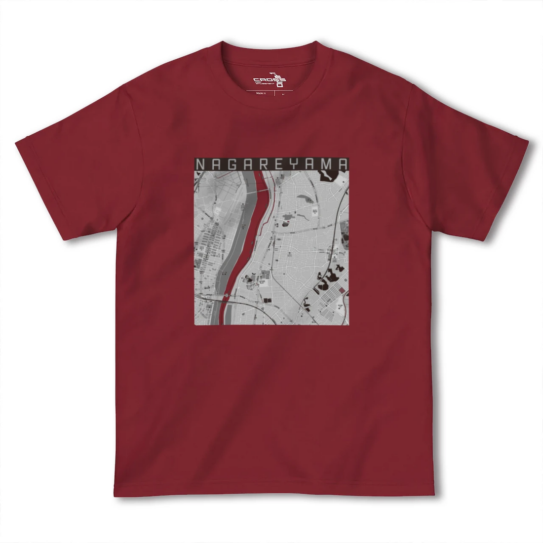 【流山(千葉県)】地図柄ヘビーウェイトTシャツ