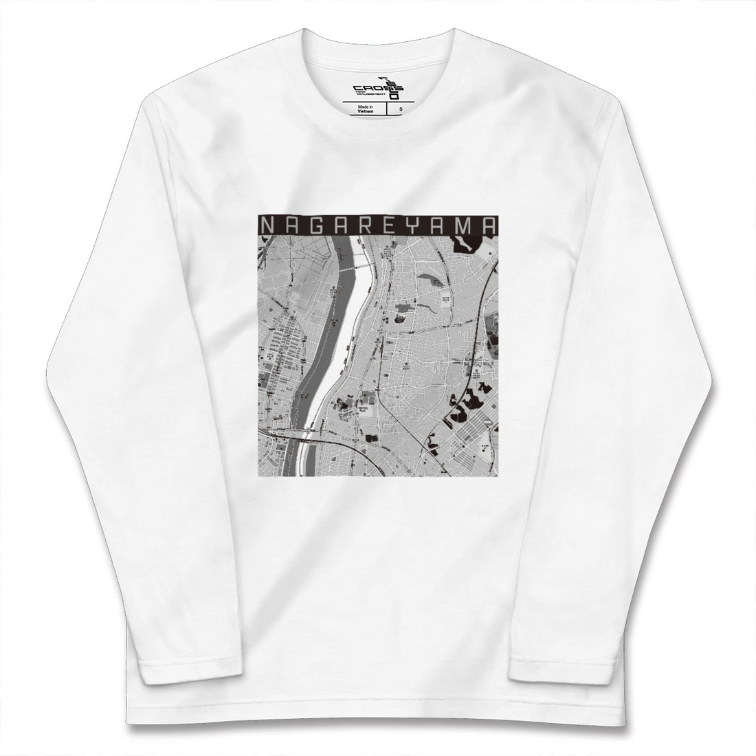 【流山(千葉県)】地図柄ロングスリーブTシャツ