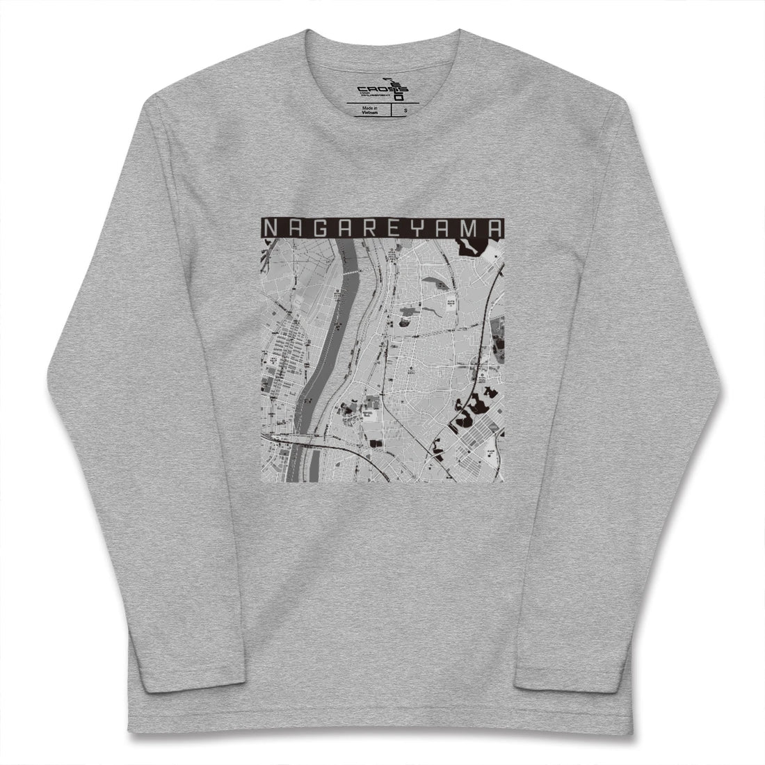 【流山（千葉県）】地図柄ロングスリーブTシャツ
