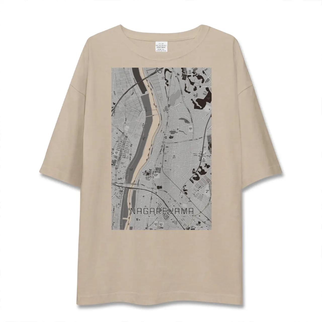 【流山（千葉県）】地図柄ビッグシルエットTシャツ
