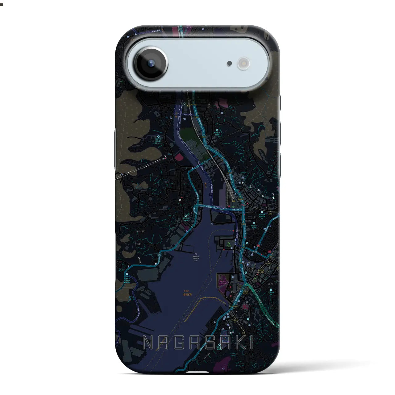 【長崎（長崎県）】地図柄iPhoneケース（バックカバータイプ）