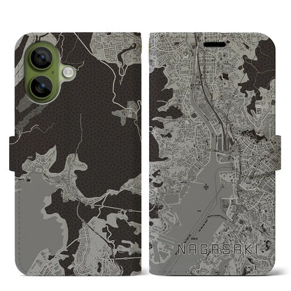 【長崎（長崎県）】地図柄iPhoneケース（手帳タイプ）