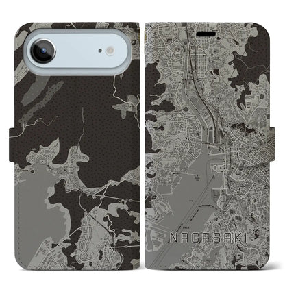 【長崎（長崎県）】地図柄iPhoneケース（手帳タイプ）