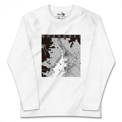 【長崎（長崎県）】地図柄ロングスリーブTシャツ