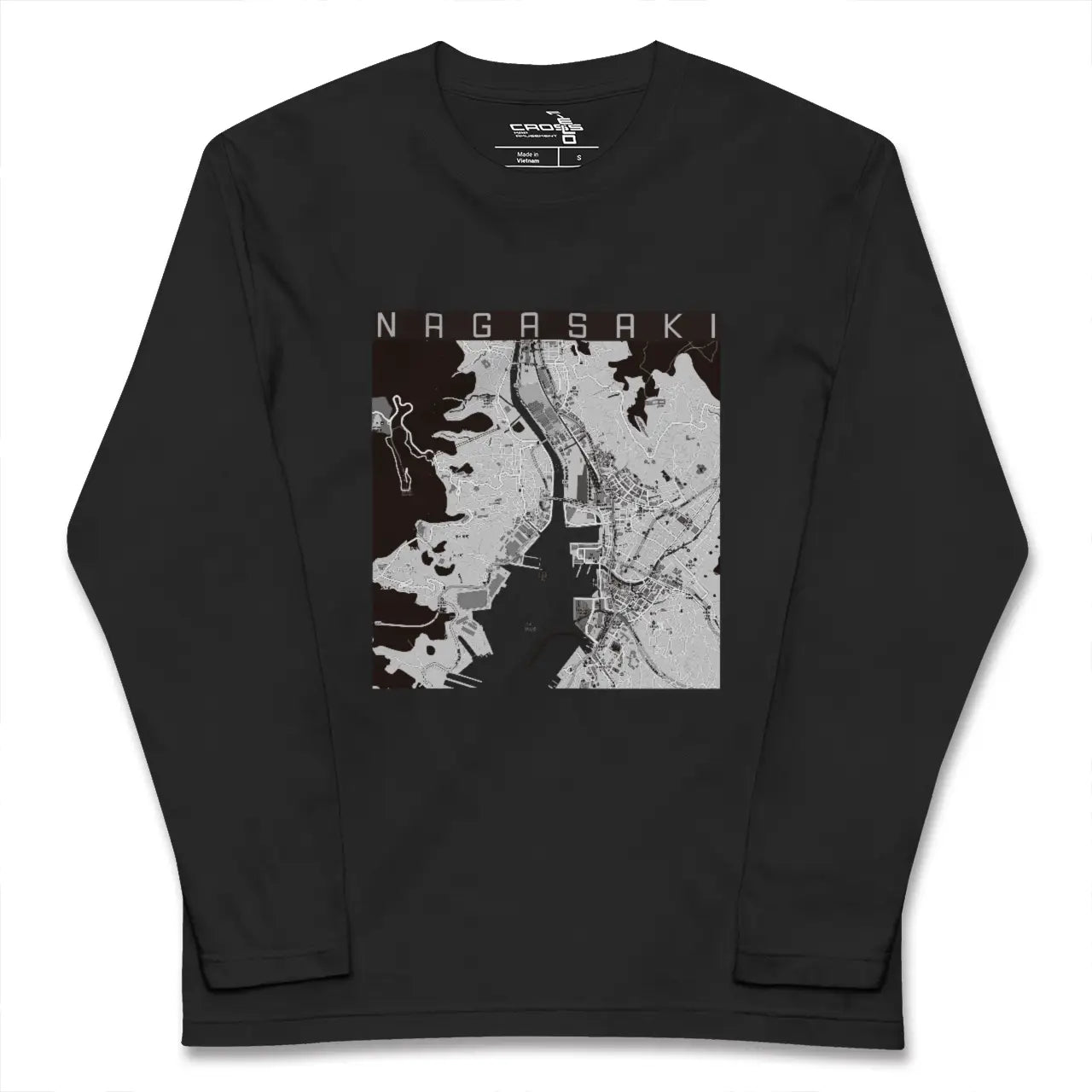 【長崎（長崎県）】地図柄ロングスリーブTシャツ