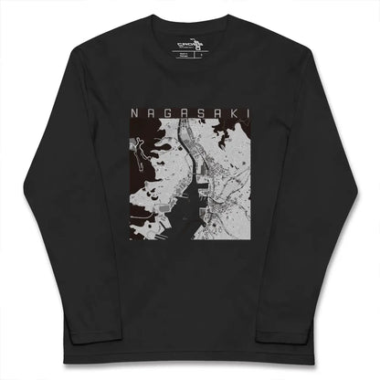 【長崎（長崎県）】地図柄ロングスリーブTシャツ