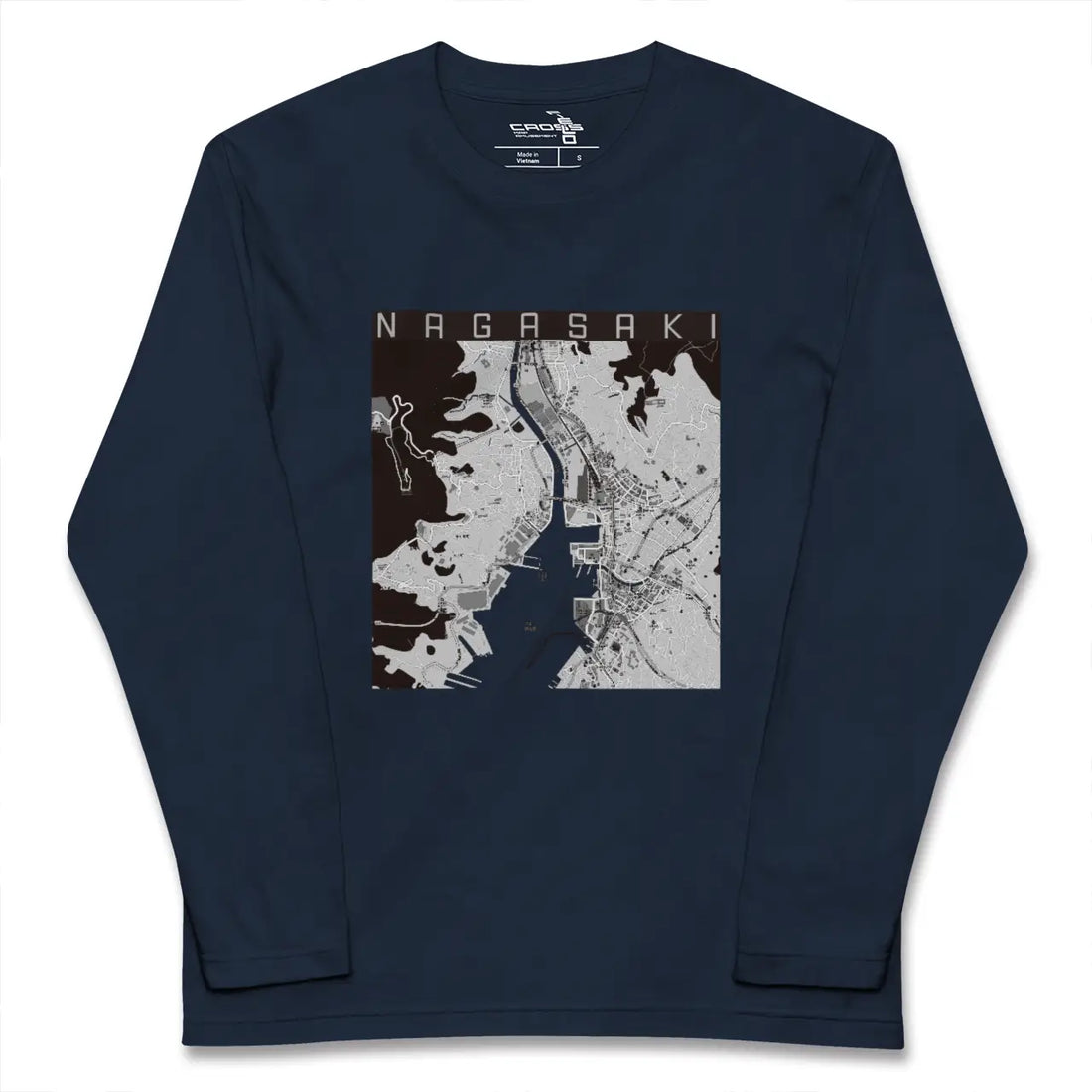【長崎（長崎県）】地図柄ロングスリーブTシャツ