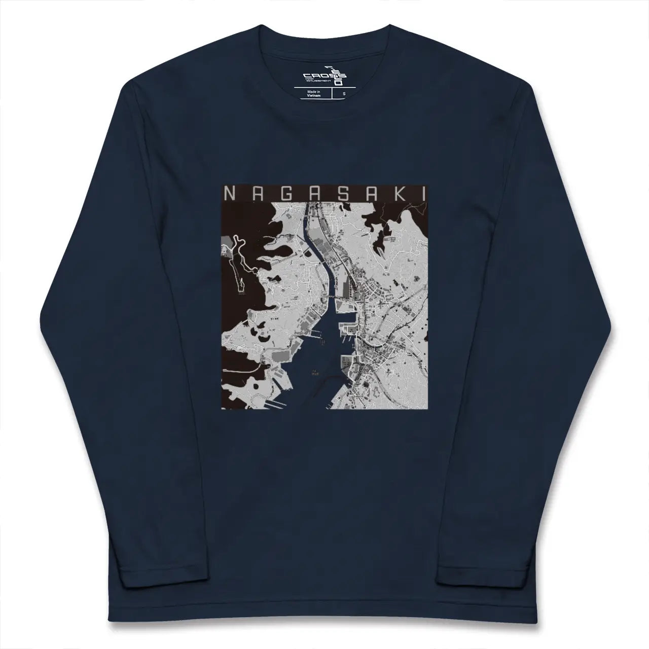【長崎（長崎県）】地図柄ロングスリーブTシャツ
