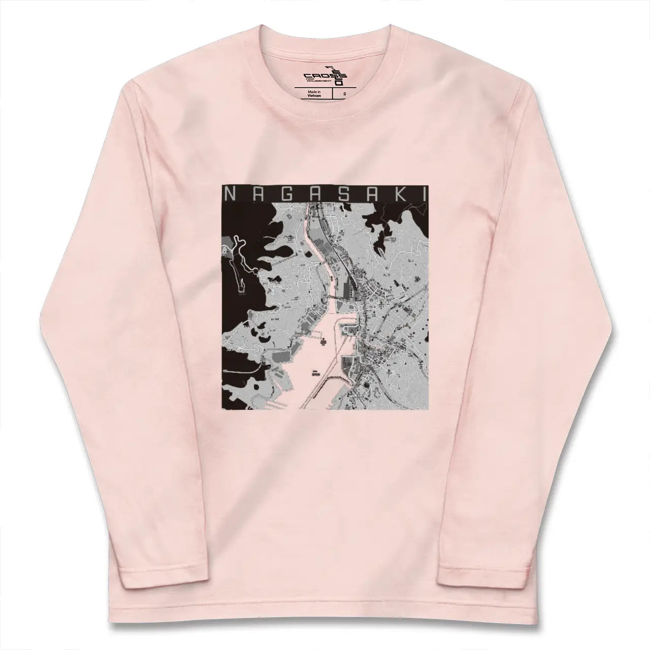 【長崎（長崎県）】地図柄ロングスリーブTシャツ