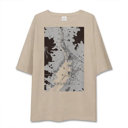 【長崎（長崎県）】地図柄ビッグシルエットTシャツ