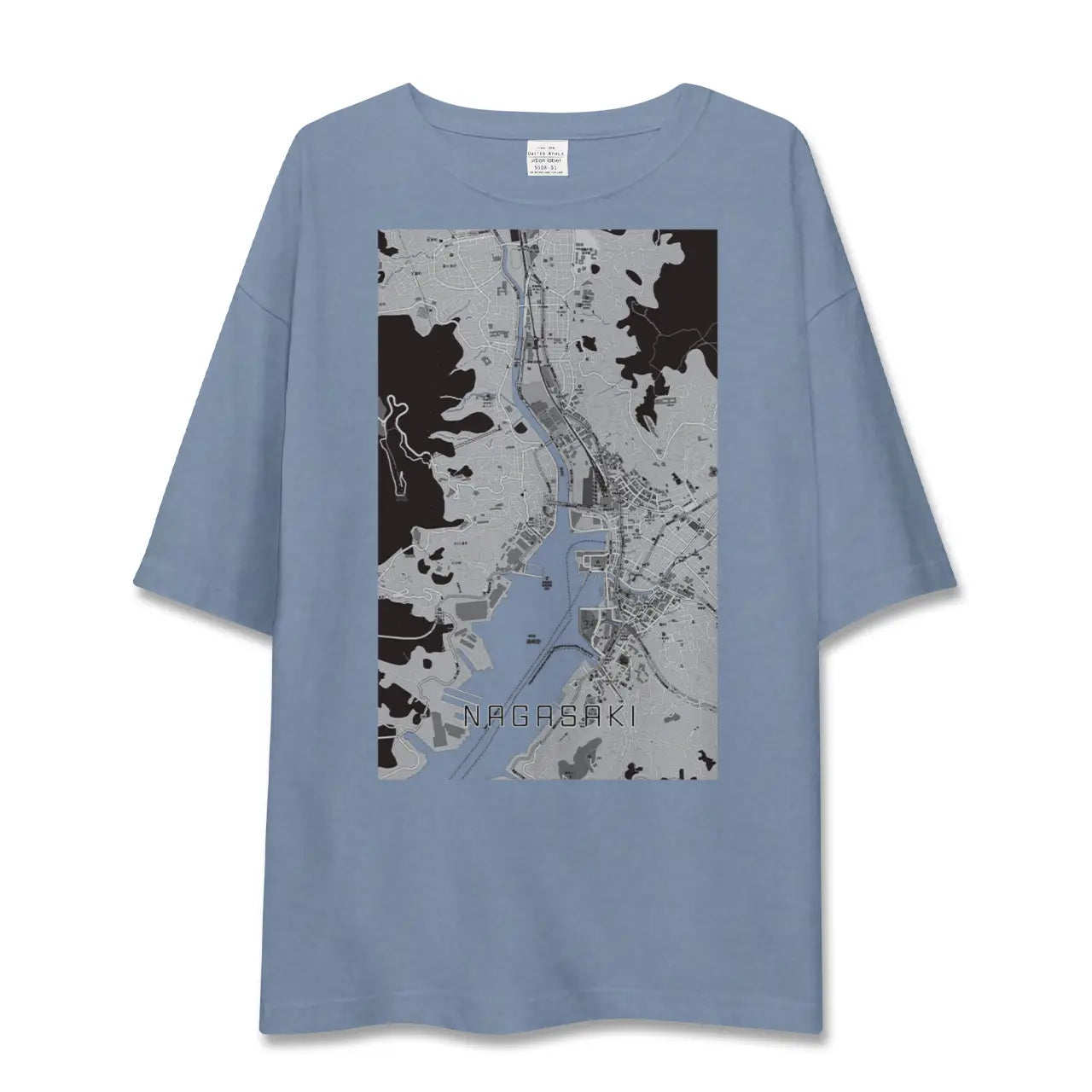 【長崎（長崎県）】地図柄ビッグシルエットTシャツ