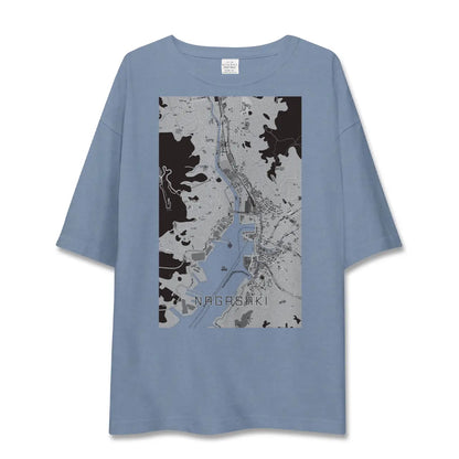【長崎（長崎県）】地図柄ビッグシルエットTシャツ