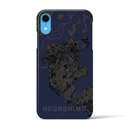 【長島（鹿児島県）】地図柄iPhoneケース（バックカバータイプ）