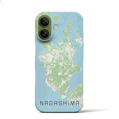 【長島（鹿児島県）】地図柄iPhoneケース（バックカバータイプ）