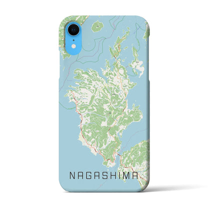 【長島（鹿児島県）】地図柄iPhoneケース（バックカバータイプ）