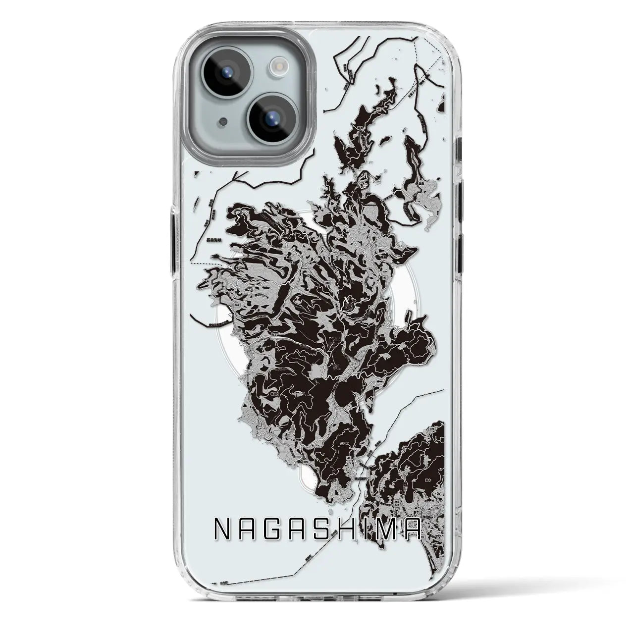 【長島（鹿児島県）】地図柄iPhoneケース（MagSafeタイプ）